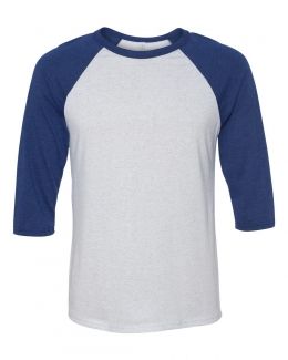 BELLA + CANVAS-Unisex Three-Quarter Sleeve Baseball Tee-3200